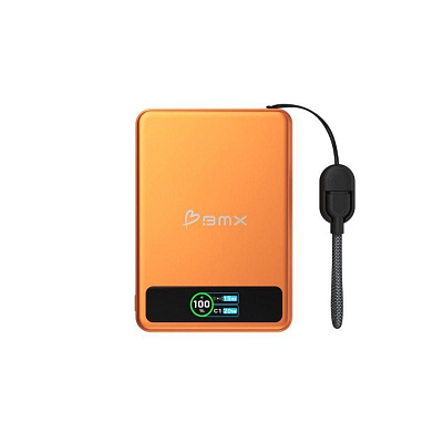 BMX SolidSafe™ 5K Solid-State Magnetic Power Bank, Orange
