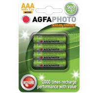 AgfaPhoto nabíjecí NiMH baterie AAA, 900mAh, blistr 4ks