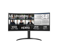 BAZAR - LG MT VA LED 34" 34WR55QK - VA panel, 3440x1440, 2xHDMI, DP, USB-C, USB 3.0, zakriven, nast vyska - Poškozený ob