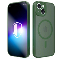 3mk ochranný kryt Misty MagCase Green pro Apple iPhone 14
