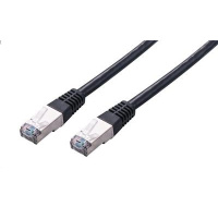 C-TECH kabel patchcord Cat5e, FTP, černý, 1m