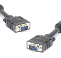 PREMIUMCORD Kabel VGA propojovací 10m (SVGA, HD15M/M, dvojité stínění, feritová jádra)