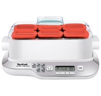 BAZAR - Tefal YG660 jogurtovač, 600 W, 6 nádob, bílá - Poškozený obal (Komplet)