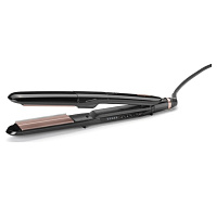 BaByliss ST493E Steam Smooth žehlička na vlasy, černá, parní systém, keramický povrch, 5 stupňů teploty