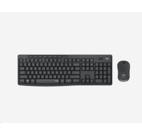 Logitech Silent Wireless Combo MK295, bezdrátová klávesnice + myš, 2.4 GHz, CZ/SK, Graphite