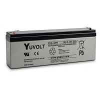 Baterie - YUVOLT Y2.3-12FR (12V; 2,3Ah; faston F1-4,7mm; životnost 3-5let)