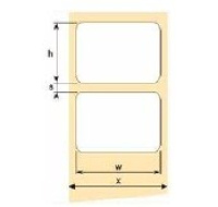 OEM samolepicí etikety 75mm x 38mm, bílý papír, cena za 1500 ks