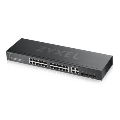 Zyxel GS1920-24V2 28-port Gigabit WebManaged Switch, 24x gigabit RJ45, 4x gigabit RJ45/SFP, fanless