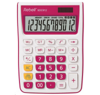 REBELL kalkulačka - SDC912 PK - růžová