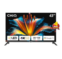 CHiQ U43QST TV 43", UHD, QLED, ultratenká, Google TV, DLG 120 Hz, Dolby Audio, Frameless, metalická