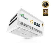 EVOLVEO G850 zdroj 850W, 80+ GOLD, ATX 3.1, aPFC, 140 mm ventilátor, záruka 3 roky, bílý