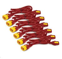 APC Power Cord Kit (6 ks), Locking, C13 to C14, 1.8m, Red