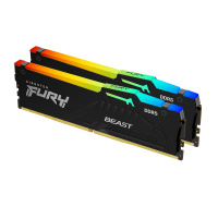 KINGSTON DIMM DDR5 32GB (Kit of 2) 6000MT/s CL30 Non-ECC FURY Beast RGB XMP, Černá