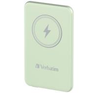 VERBATIM Powerbanka Charge 'n' Go, Magnetická, 5000 mAh, USB-C, Zelená