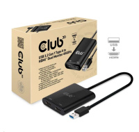 Club3D Adaptér USB A na 2xHDMI 2.0 Dual Monitor 4K 60Hz (M/F)