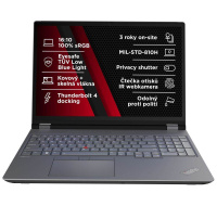BAZAR - LENOVO NTB ThinkPad/Workstation P16 G2 - i7-14700HX ,16" WQXGA,32GB,1TBSSD,RTX 2000 Ada 8GB,IRcam,W11P - rozbale
