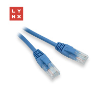 LYNX UTP patch kabel Cat5e, PVC, CCA, 0,3m, modrý (balení obsahuje 10ks)