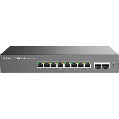 Grandstream GWN7721P L2 Lite managed switch, 8x 2.5GbE RJ45, 2x 10G SFP+, PoE/PoE+