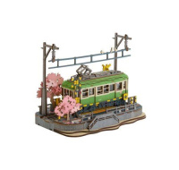 RoboTime 3D dřevěná skládačka Stanice se sakurami