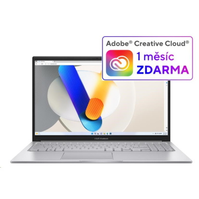 ASUS NTB Vivobook 15 (X1504VA-NJ1720W), i5-1334U, 15.6" 1920 x 1080, 8GB, 512GB SSD, UHD, W11 Home, Silver