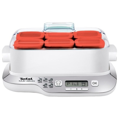 BAZAR - Tefal YG660 jogurtovač, 600 W, 6 nádob, bílá - Poškozený obal (Komplet)