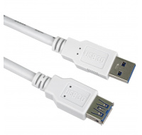 PremiumCord Prodlužovací kabel USB 3.0 Super-speed 5Gbps A-A, MF, 9pin, 2m, bílá