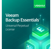 Veeam Backup Essentials Universal Perpetual License. Inc. Ent. Plus Ed. features. 1Y of Prod. (24/7) Supp. is inc. EDU