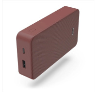 Hama Colour 20, powerbanka 20000 mAh, 3 A, výstup: USB-C, USB-A, červená