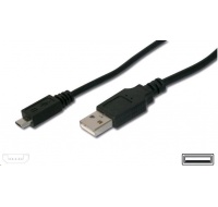 PREMIUMCORD Kabel USB 2.0 A-Micro B propojovací 0,5m (černý)