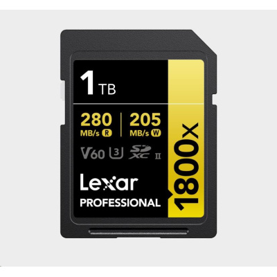 Lexar SDXC Pro 1800x U3 UHS-II R280/W210 (V60) 1TB