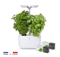 Véritable Exky CLASSIC - Automatický květináč s regulací osvětlení, bílá + 2 bylinkové náplně