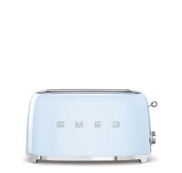 Smeg TSF02PBEU, toustovač / topinkovač, 4 toasty, 6 úrovní opékání, zásuvka na drobky, styl. 50. let, pastelově modrý