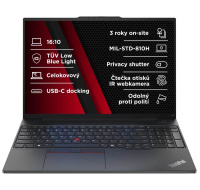 LENOVO NTB ThinkPad E16 AMD G2 - Ryzen5 7535HS,16" WUXGA,16GB,512SSD,FHD+IRcam,W11H