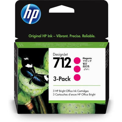 HP 712 3-Pack 29-ml Magenta DesignJet Ink Cartridge