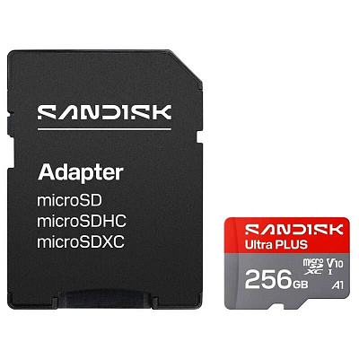 Sandisk Ultra PLUS micro SDHC karta 256GB UHS-I, V10, U1, C10, (200MB/s)