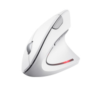 BAZAR - TRUST vertikální myš Verto bezdrátová ergonomická myš, USB, bílá - Poškozený obal (Komplet)