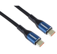 PremiumCord USB-C kabel ( USB 3.2 GEN 2x2, 5A, 100W, 20Gbit/s ) 3m, bavlněný oplet