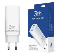 3mk síťová nabíječka - Hyper Charger 65W, bílá