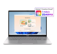 ASUS NTB Vivobook S14 (M3407HA-LY014W), Ryzen 7 260, 14" 1920 x 1200, 16GB, 1TB SSD, AMD Radeon, W11 Home, Cool Silver