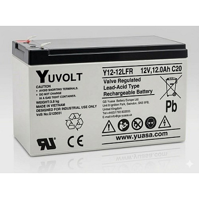 Baterie - YUVOLT Y12-12FR (12V; 12Ah; faston F2-6,3mm; životnost 3-5let)
