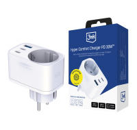 3mk síťová nabíječka Comfort Charger GaN 30W, bílá