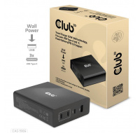 Club3D cestovní nabíječka 132W GAN technologie, 4xUSB-A a USB-C, PD 3.0 Support