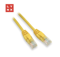 LYNX UTP patch kabel Cat5e, PVC, CCA, 3m, žlutý