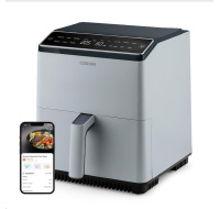BAZAR - Cosori Dual Blaze 6.4L SMART horkovzdušná fritéza + 5x špíz a gril. rošt, grey - Poškozený obal (Komplet)