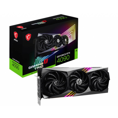 BAZAR - MSI VGA NVIDIA GeForce RTX 4090 GAMING X TRIO 24G, 24G GDDR6X, 3xDP, 1xHDMI - Po opravě (Bez příšlušenství)