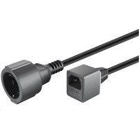 PREMIUMCORD Kabel napájecí 230V Prodlužovací s EURO konektorem C14 (IEC connection) , 1,5m