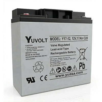 Baterie - YUVOLT Y17-12FR (12V; 17Ah; závit M5; životnost 3-5let)