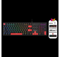 A4tech Bloody Klávesnice S510R, herní klávesnice, mechanická, drátová, Red Switch, CZ/SK, Černá