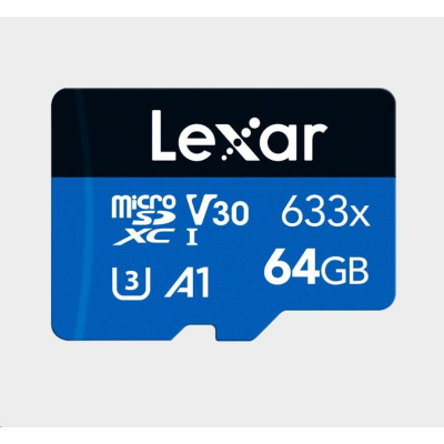 Lexar microSDXC 633x UHS-I/A1/U3/10 R95/no adap (V30) 64GB