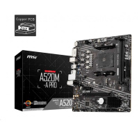 BAZAR - MSI MB Sc AM4 A520M-A PRO, AMD A520, 2xDDR4, m-ATX - Po opravě (Bez příšlušenství)